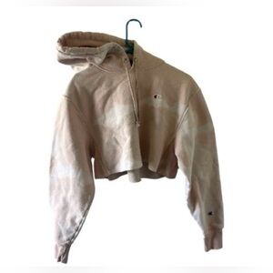 Champion Bleach-Dyed Cropped Hoodie – Size Small